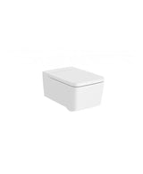 Inodoro suspendido salida horizontal con un acabado en color blanco mate Rimless Square Inspira Roca