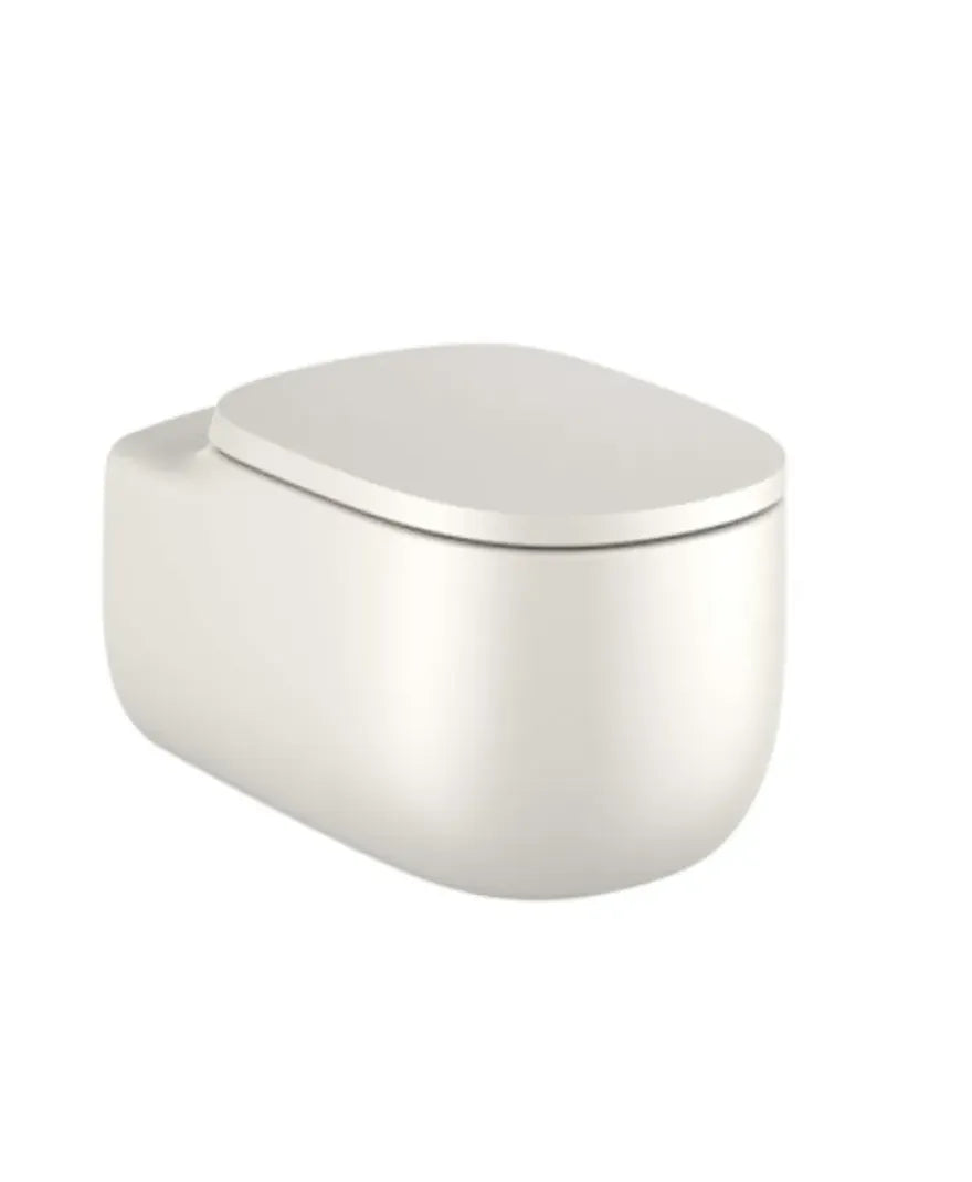 Roca Beyond W.C. suspendu de 39,5 cm fabriqué en porcelaine avec une finition de couleur beige