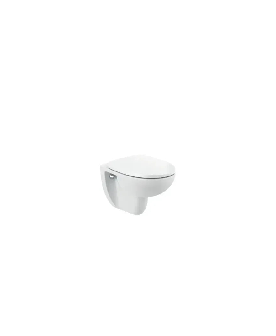Roca Victoria Toilette suspendue de technologie sans rebord avec sortie horizontale et double chasse en couleur blanche