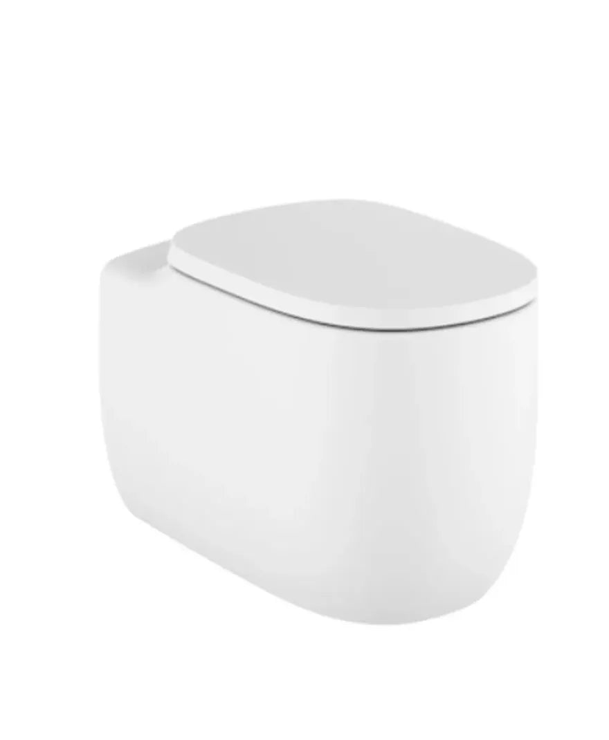 Roca Beyond Toilettes à réservoir haut de 39,5 cm fabriquées en porcelaine avec une finition de couleur blanche mate