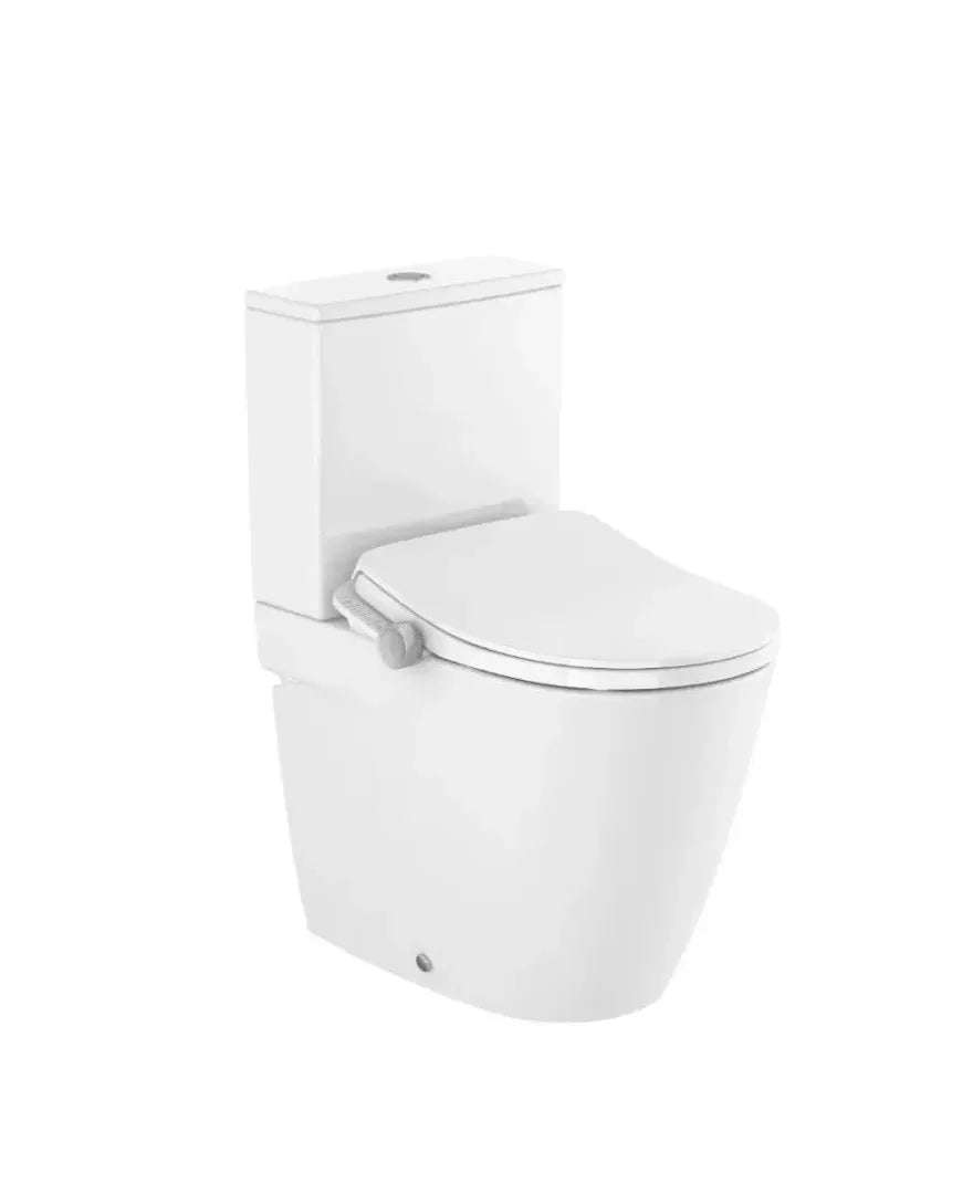 Roca Ona In Wash Toilette compacte smart fabriquée en porcelaine de couleur blanche avec fonction de lavabo et de séchage
