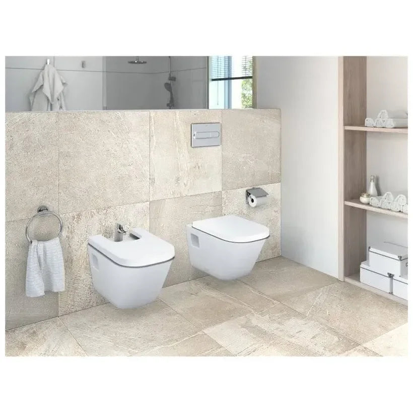 ROCA DUPLO The Gap Pack WC suspendu avec réservoir encastré et plaque de commande