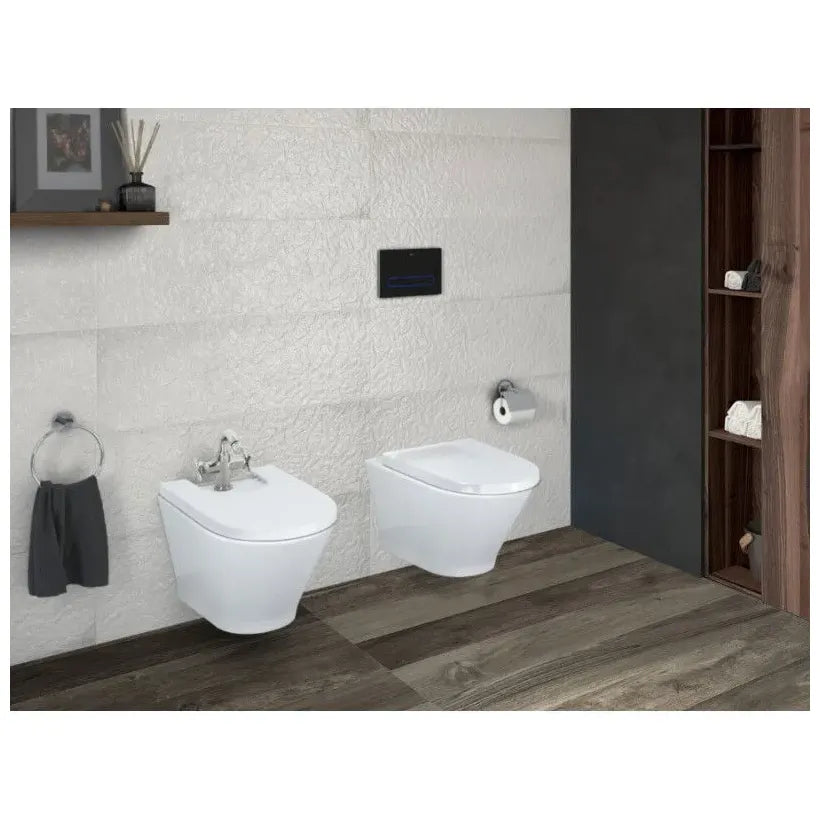 Pack inodoro Rimless Roca The Gap Round  suspendido y cisterna compact