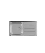 ROCA VICTORIA A873901A01 Fregadero de acero inoxidable de 90 cm con escurridor a la derecha