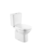 Inodoro con salida vertical de 35,5 cm fabricado en porcelana de color blanco Debba Roca