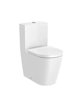 Inodoro compacto salida dual completo fabricado en porcelana de color blanco Rimless Inspira Round Roca