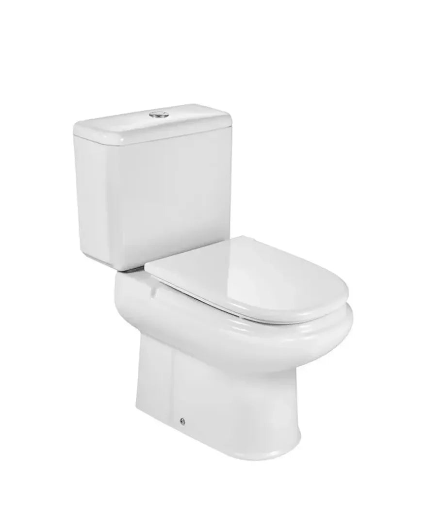 Roca Dama Retro Toilette avec sortie verticale de 40,5 cm fabriquée en porcelaine de couleur blanche
