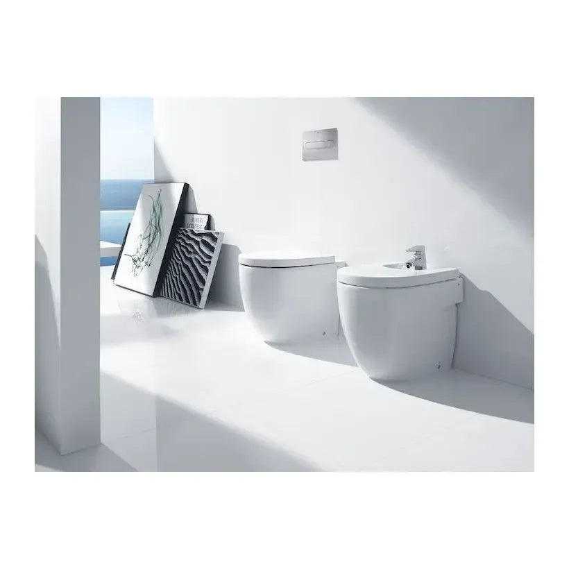 Roca Meridian Inodore à réservoir haut de 36 cm fabriqué en porcelaine de couleur blanche