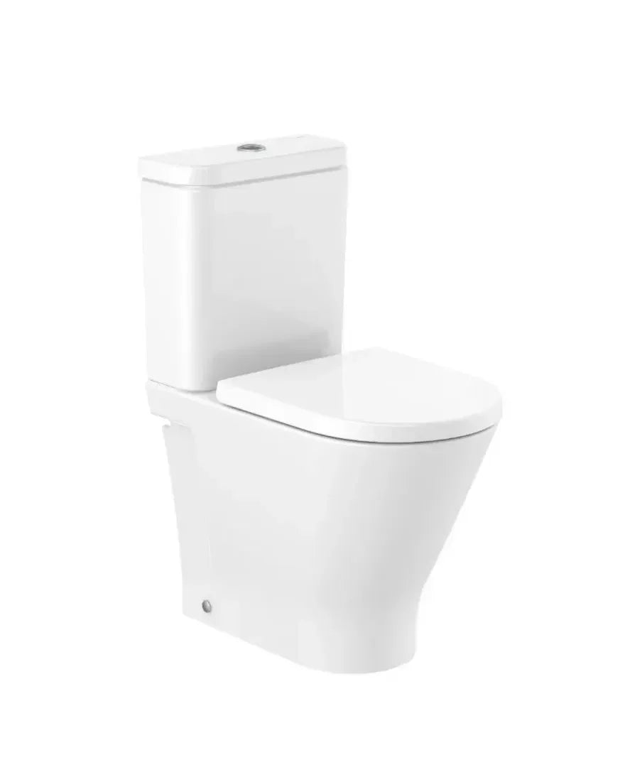 Roca The Gap Round Inodore complet fixé au mur, de hauteur confort avec technologie Rimless