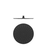 Rociador de ducha circular extrafino con rótula orientable acabado negro mate en acero inoxidable Tres
