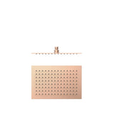 Rociador de ducha extrafino con rótula orientable de acabado oro rosa mate Tres