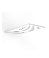 Rociador de ducha para empotrar en acero inoxidable con acabado blanco TRES