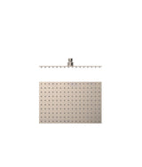 Rociador de ducha rectangular con rótula orientable en acero inoxidable de color acero Tres