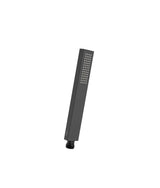 Rociador de mano de latón rectangular para baño con acabado negro TRES