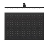 Rociador para la ducha de forma rectangular fabricado en latón con acabado negro mate TRES