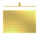 Rociador para la ducha rectangular de latón con acabado dorado TRES
