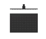 Rociador para la ducha rectangular fabricado de latón con acabado negro mate TRES