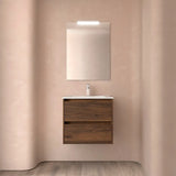 Bathroom Vanity Unit with Basin and 2 Drawers Salgar Noja 70 cm