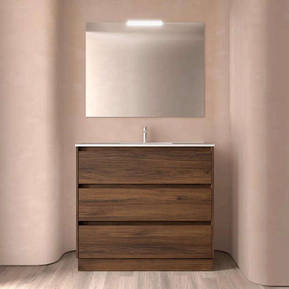 Mueble de Baño con Lavabo y 3 Cajones Salgar Noja 100 cm - Vista 1