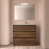 Bathroom Vanity Unit with Basin and 3 Drawers Salgar Noja 100 cm