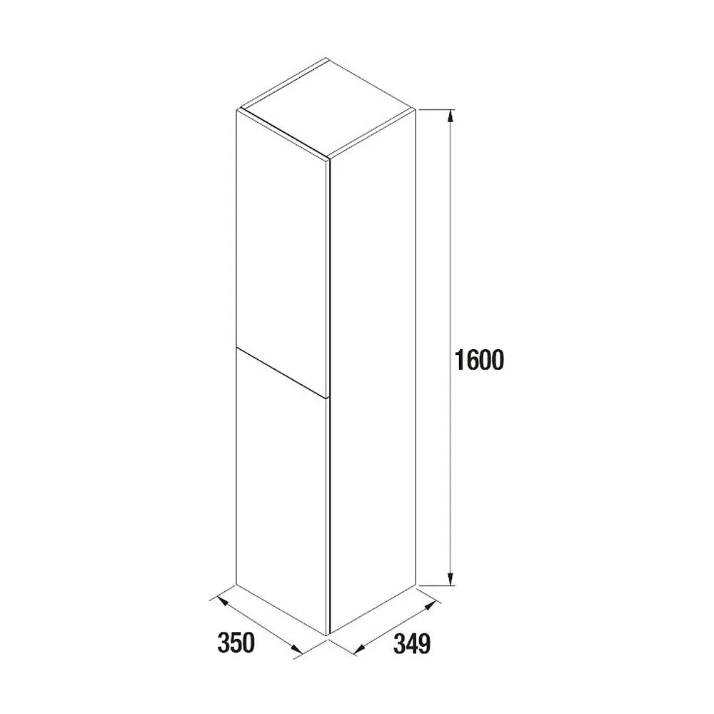 Mueble de Baño con Lavabo y 2 Cajones Salgar Spirit 80 cm Blanco Brillo - Vista 10