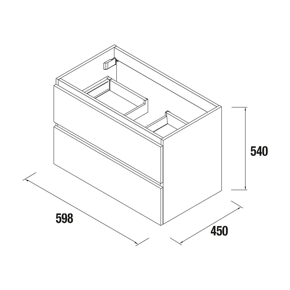 Mueble de Baño Salgar Spirit 60 cm Blanco Brillo - Vista 9