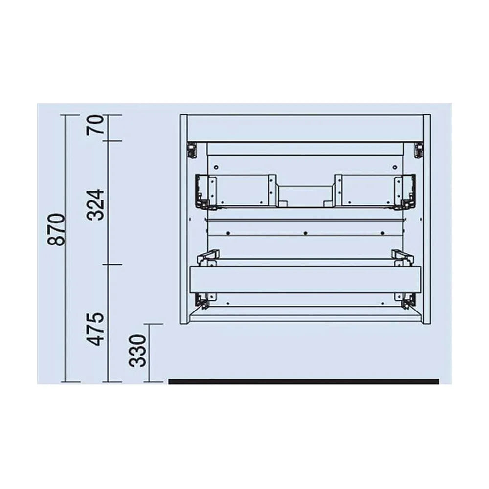 Mueble de Baño con Lavabo y 2 Cajones Salgar Spirit 100 cm - Vista 11