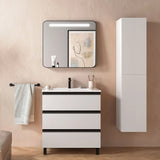 Mueble de Baño con Lavabo y 3 Cajones Salgar Spirit 80 cm Blanco Brillo