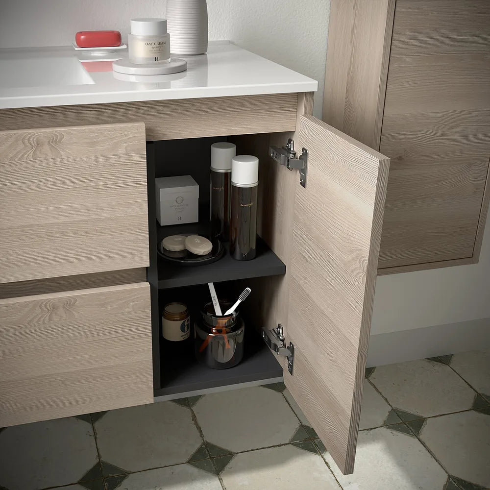 Mueble de Baño con Puertas Salgar Noja 90 cm Roble Natural - Vista 4