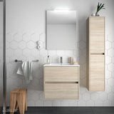 Mueble de Baño con Lavabo y 2 Cajones Salgar Noja 60 cm Roble Natural