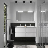 Mueble de Baño con Lavabo y 4 Cajones Salgar Noja 120 cm Blanco Brillo
