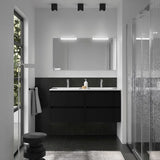 Mueble de Baño con Lavabo y 4 Cajones Salgar Noja 120 cm Negro Satinado