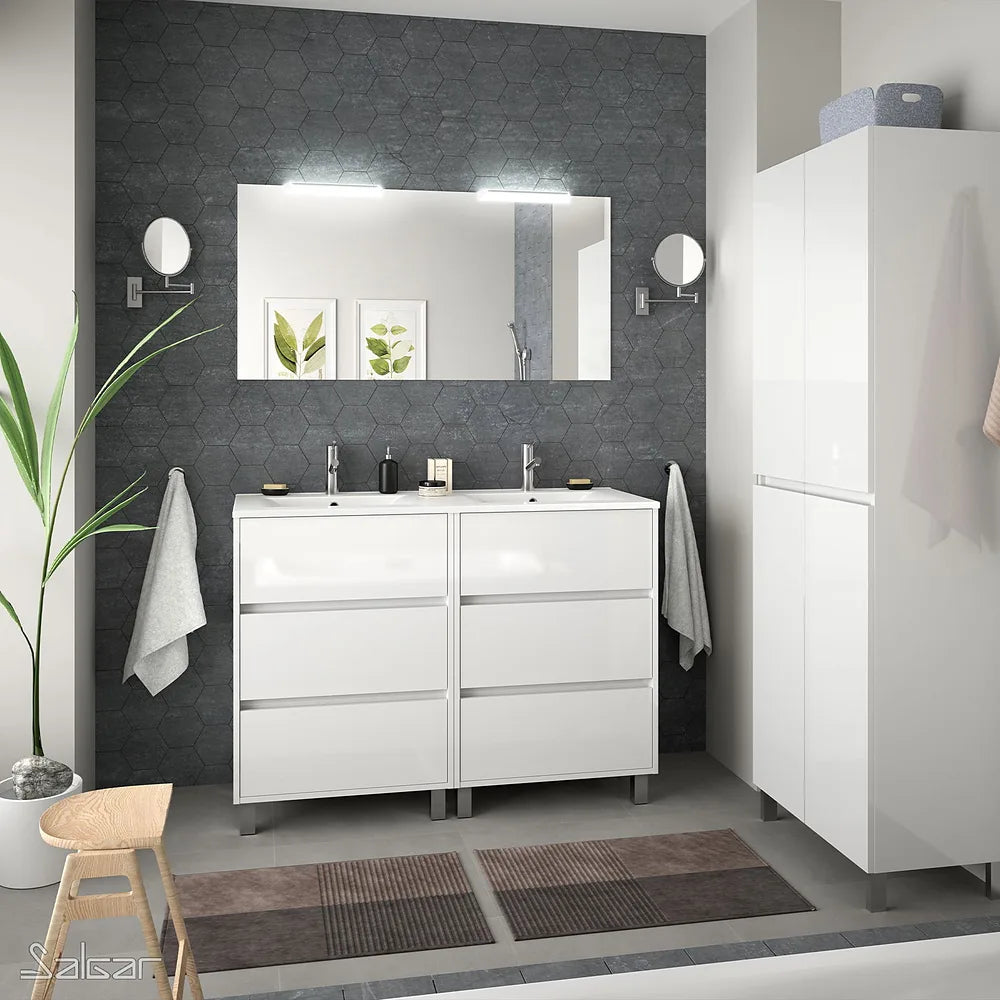 Mueble de Baño con Lavabo Salgar Noja Blanco Brillo - Vista 1