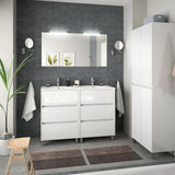 Mueble de Baño con Lavabo Salgar Noja Blanco Brillo