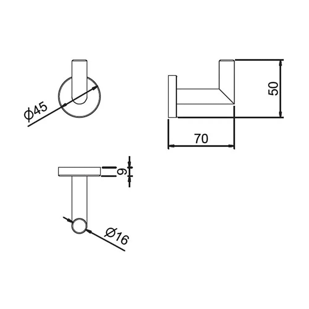 Percha de Pared para Baño Salgar Sil Cromo - Vista 2