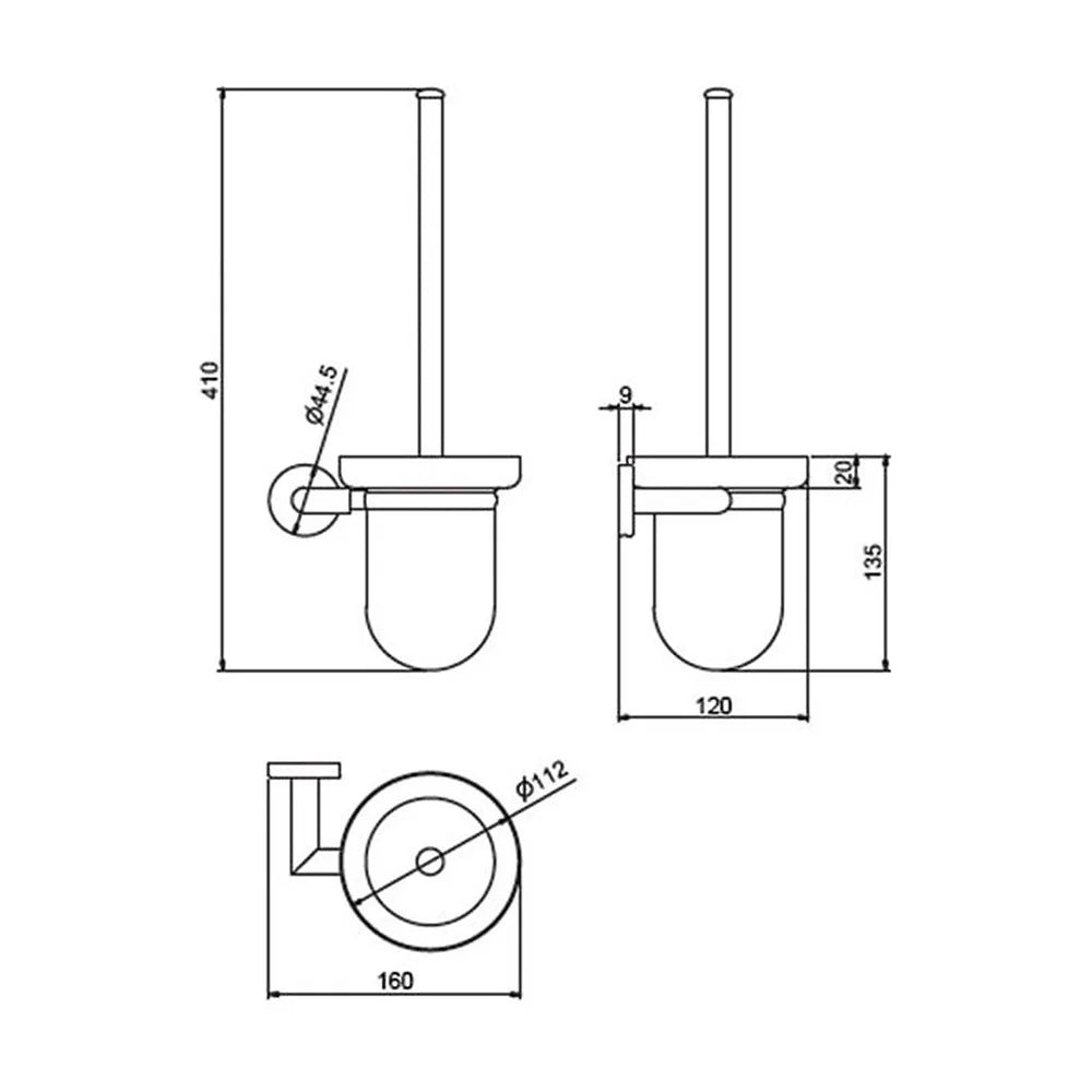 Escobillero de Baño Salgar Sil Cromo - Vista 3