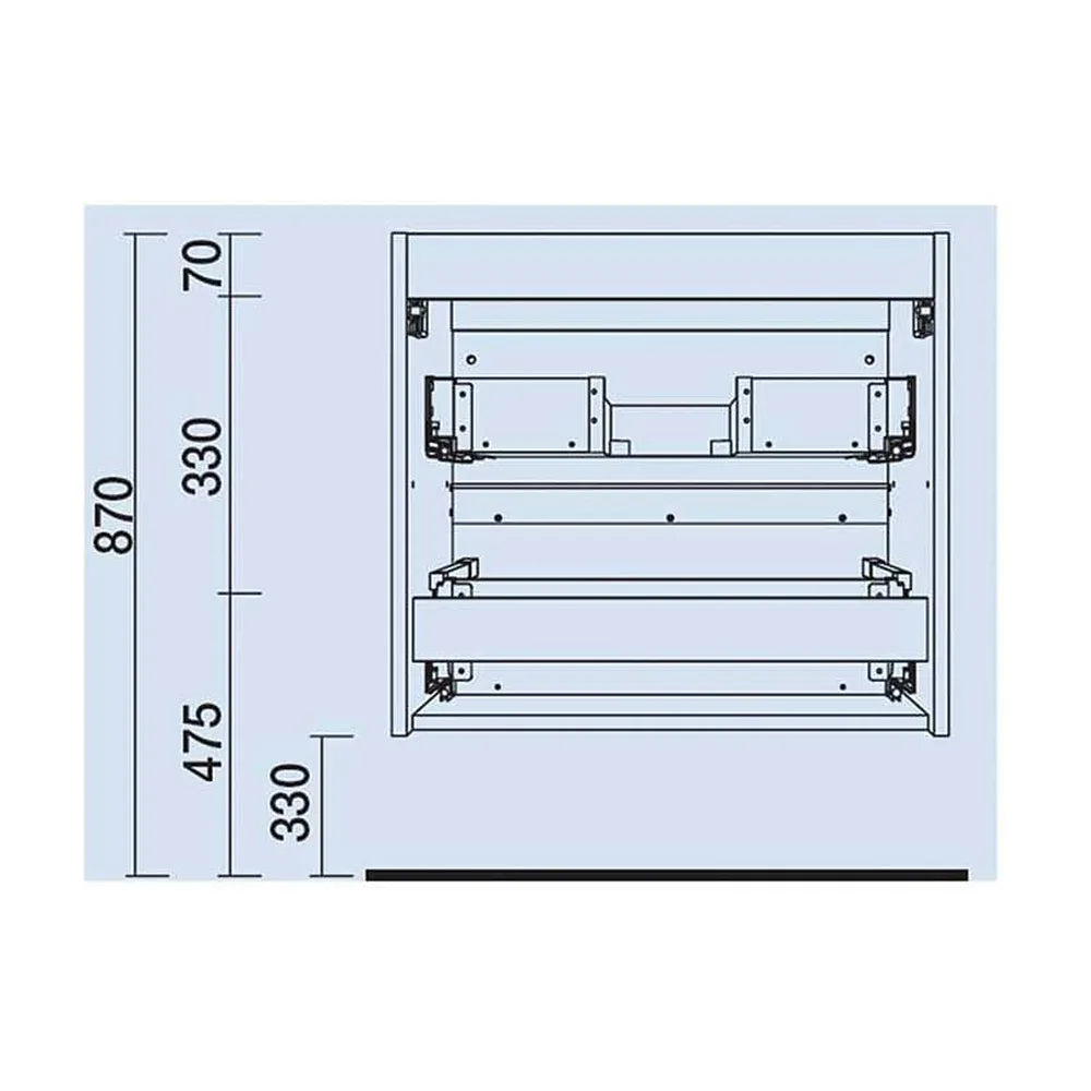 Mueble de Baño 2 Cajones Salgar Monterrey 60 cm Roble Natural - Vista 21