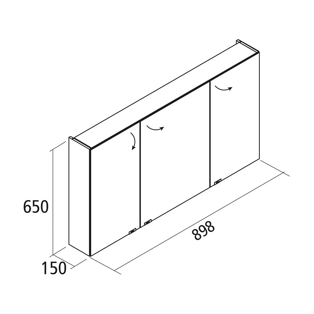 Mueble de Baño con Lavabo Salgar Uniiq 90 cm Gris Antracita - Vista 17