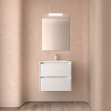Bathroom Vanity Unit 2 Drawers Salgar Noja 60 cm White