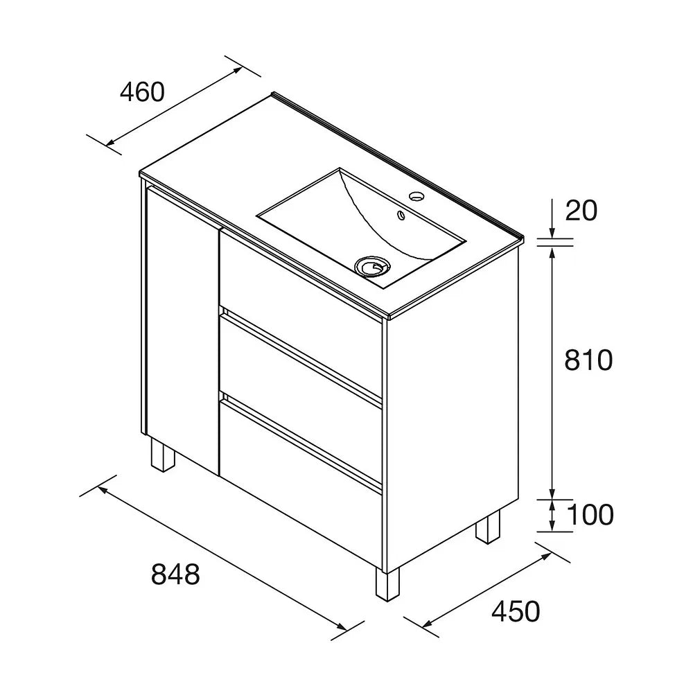 Mueble de Baño con Puertas Salgar Noja Roble Natural - Vista 4