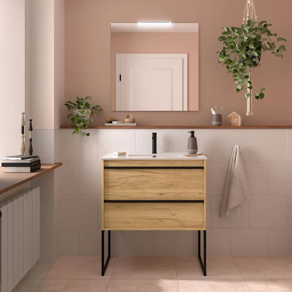 Mueble de Baño con Lavabo y 2 Cajones Salgar Attila - Vista 1