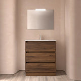 Bathroom Vanity Unit with Basin and 3 Drawers Salgar Noja 80 cm