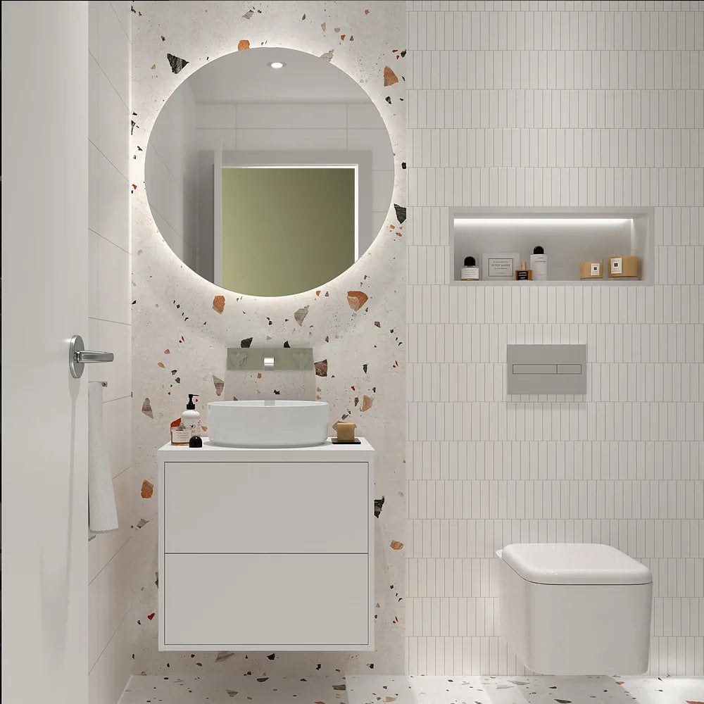 Mueble de Baño con Encimera Salgar Optimus Blanco Satinado - Vista 1
