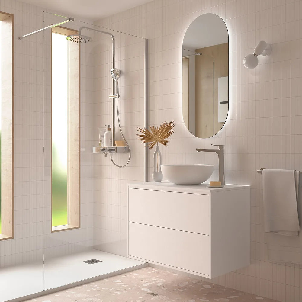 Mueble de Baño con Encimera y 3 Cajones Salgar Optimus Blanco Satinado - Vista 1