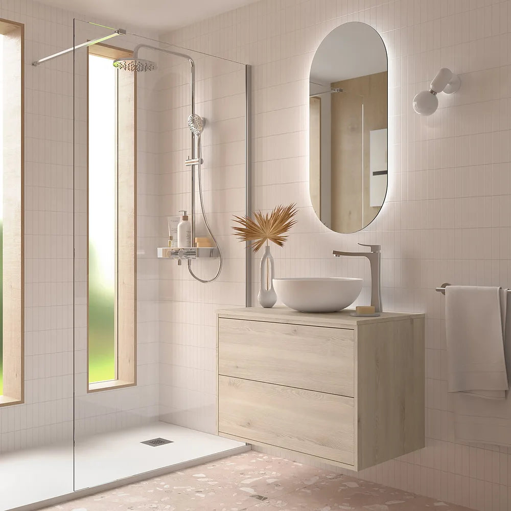 Mueble de Baño con Encimera y 2 Cajones Salgar Optimus Roble Natural - Vista 1