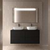 Wall-Hung Bathroom Vanity Unit with Countertop Salgar Optimus Black