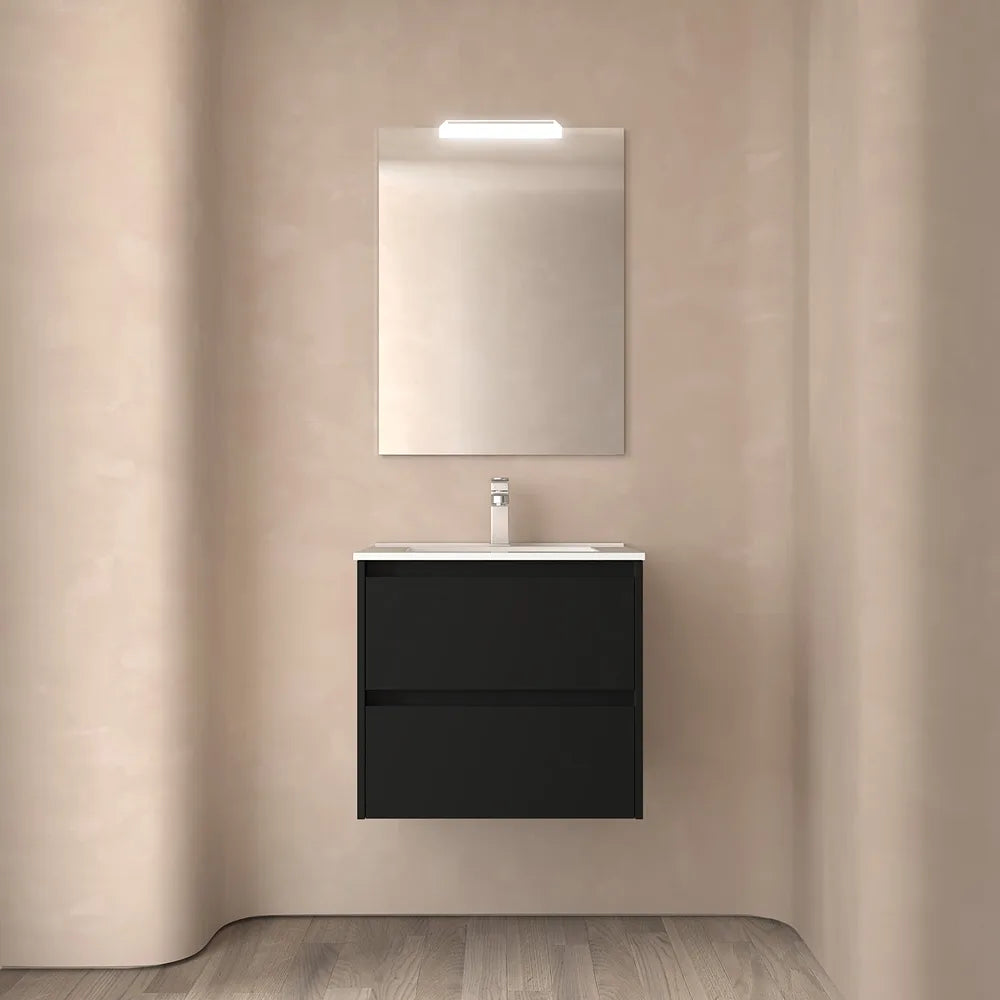 Mueble de Baño 2 Cajones Salgar Noja Negro Satinado - Vista 1