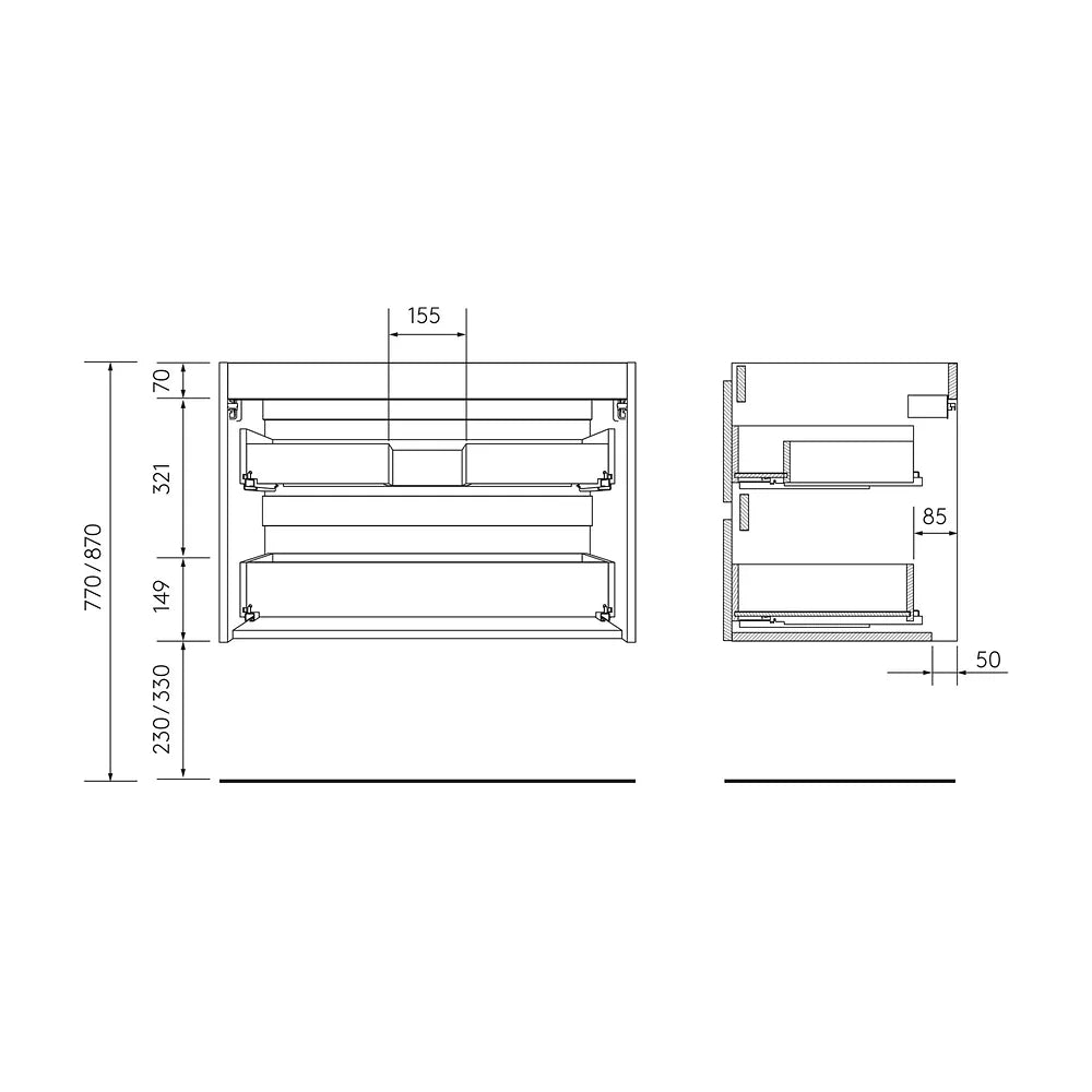 Mueble de Baño Suspendido con Lavabo Salgar Bequia Blanco Mate - Vista 6