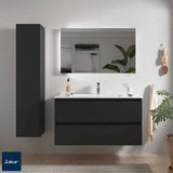 Mueble de Baño Suspendido con Lavabo Salgar Bequia 101 cm Negro Mate
