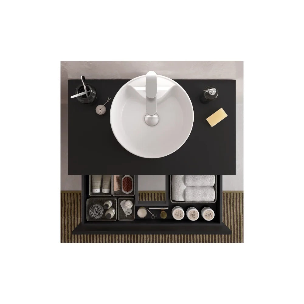Mueble de Baño Suspendido con Lavabo Salgar Bequia Negro Mate - Vista 3